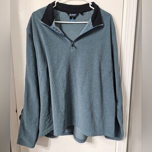 Mondetta Blue Quarter-Zip Fleece Pullover Sweatshirt Men's xl
